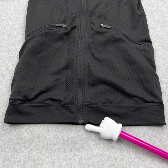 Lululemon Ventilate Jacket Women's 4 Black Full Zip Hooded Slim Stretch W4APXS - Picture 2 of 12